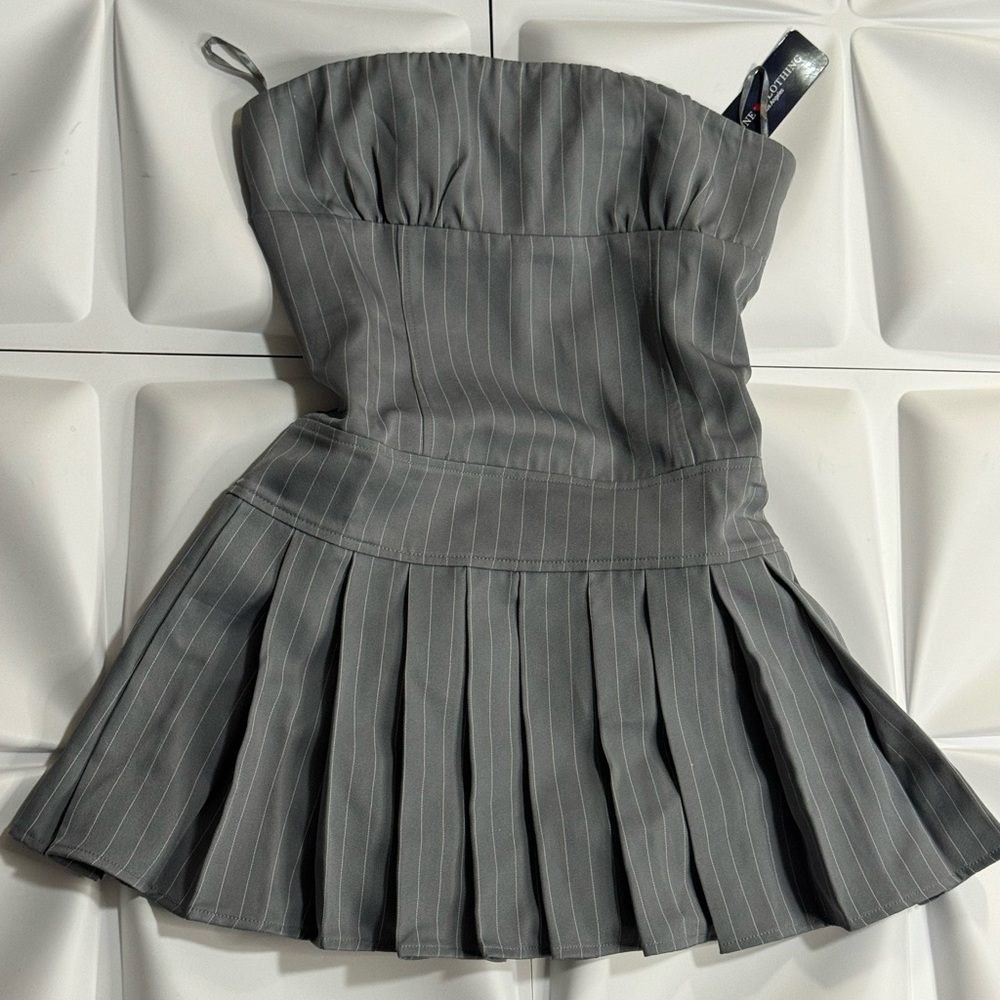 Grey school girl dress